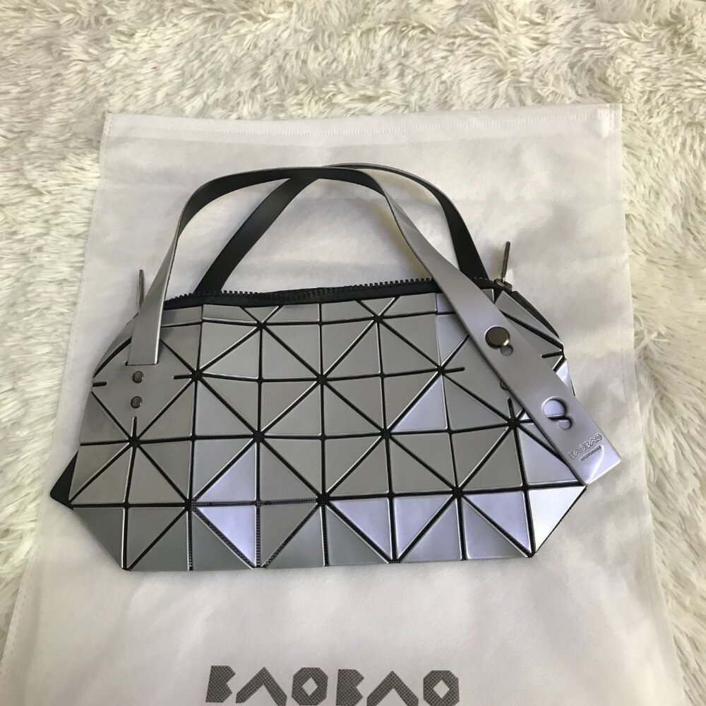 Issey Miyake Geometric Panel Tote in Silver - Picture 2 of 6